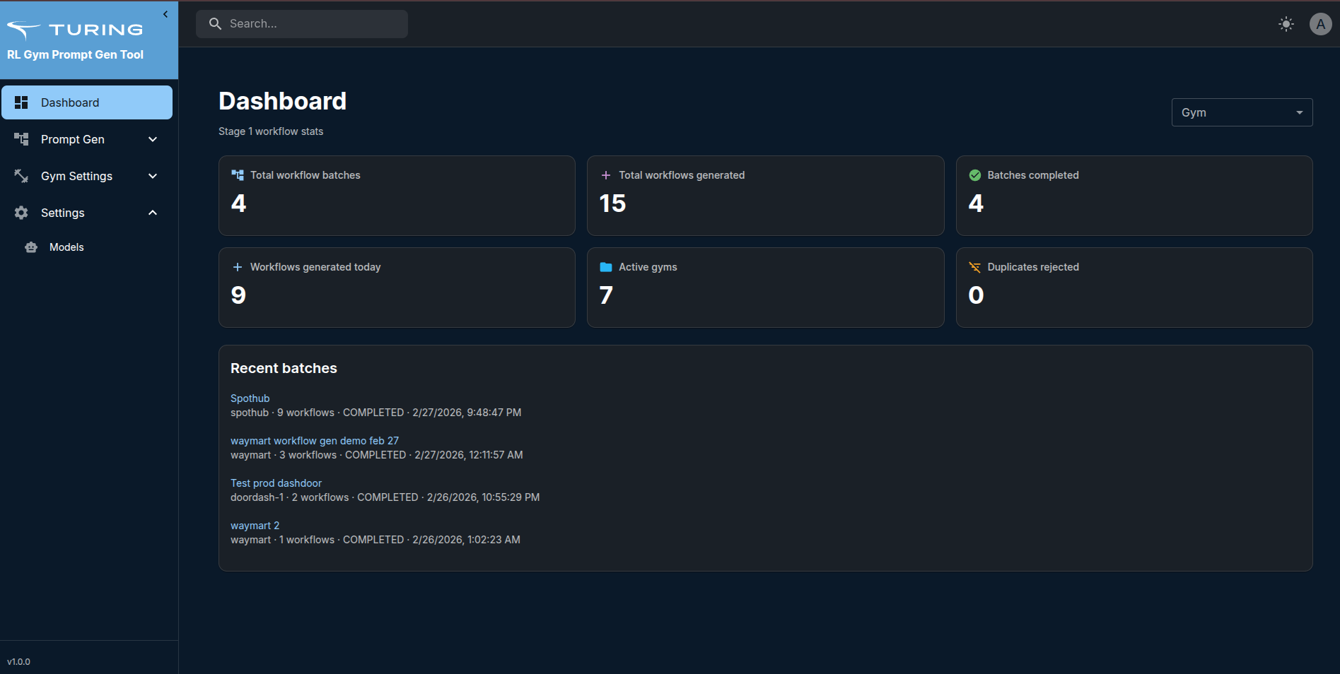 Dashboard Overview